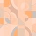 Флизелиновые фактурные обои "Memphis" арт.D7 007 из коллекции Bon Voyage, Milassa с крупным геометрическим рисунком персикового цвета для детской